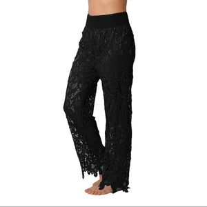 Lace Crochet Black Pants